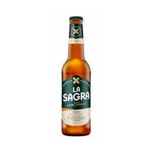 LA SAGRA  Ceveza rubia doble malta botella de 33 cl.
