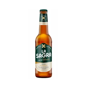 LA SAGRA Ceveza rubia doble malta botella de 33 cl.
