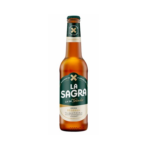 LA SAGRA  Ceveza rubia doble malta botella de 33 cl.