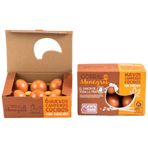 precios Monegros Huevos De Gallinas Camperas Cocidos Con Cáscara Clase M-L Y Cat. A 6 Uds. en Alcampo