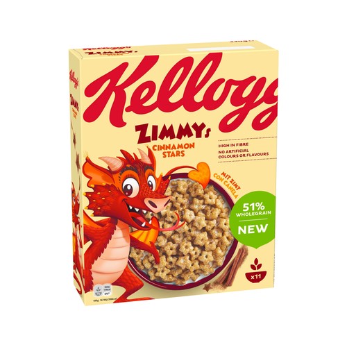 KELLOGG'S Cereales estrellitas con canela KELLOGG´S ZIMMYS 330 g.