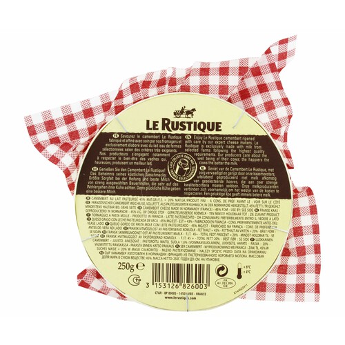 LE RUSTIQUE Queso camembert LE RUSTIQUE 250 g.