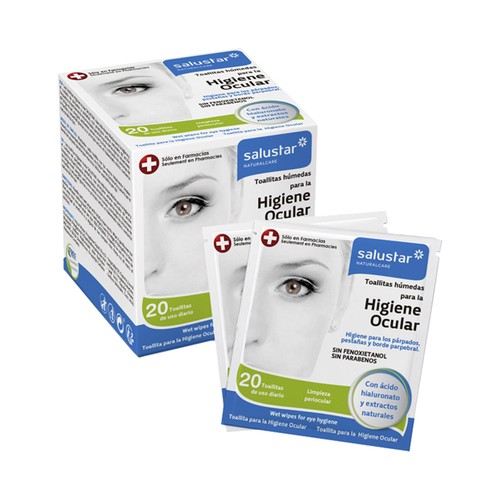 SALUSTAR Toallitas húmedas para la higiene ocular 20 uds.