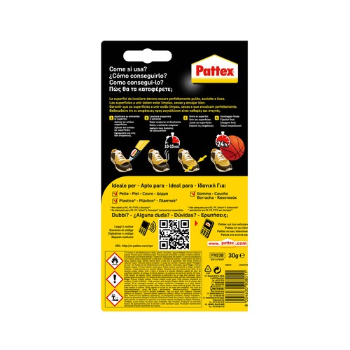 Adhesivo de contacto especial para calzado PATTEX Especial Calzado, 30grs.