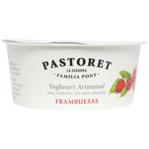 PASTORET Yogur cremoso artesanal de frambuesa 125 gr.