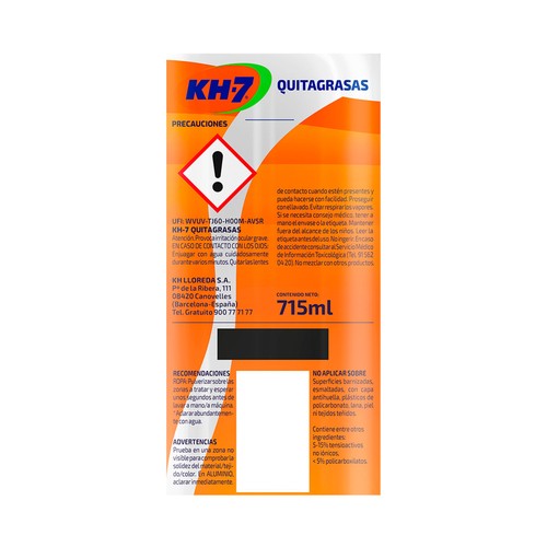 KH-7 Quitagrasas pistola 675 ml.