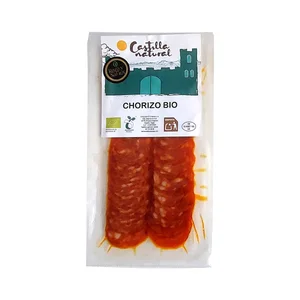 RAZA Y SABOR Castilla natural Chorizo ecológico cortado en lonchas 70 g.