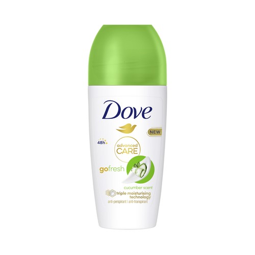 DOVE Advanced care go fresh Desodorante roll on para mujer antitranspirante hasta 72 horas 50 ml.