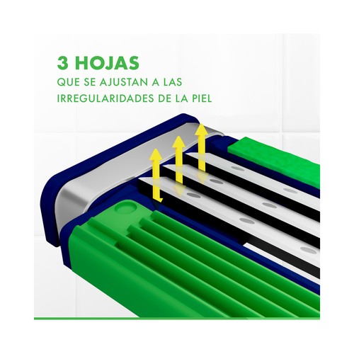 GILLETTE Sensor 3 sensitive Maquinilla de afeitar desehable con cabezal pivotante y flexible de 3 hojas 5 uds.