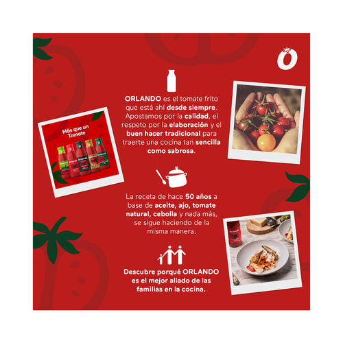 ORLANDO Tomate frito con aceite de oliva virgen extra ORLANDO brik de 3 uds x 212 g.