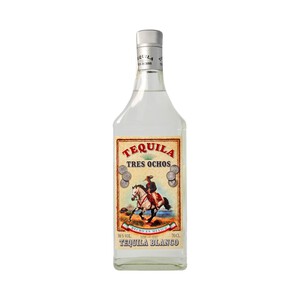 TRES OCHOS Tequila blanco botella de 70 cl.