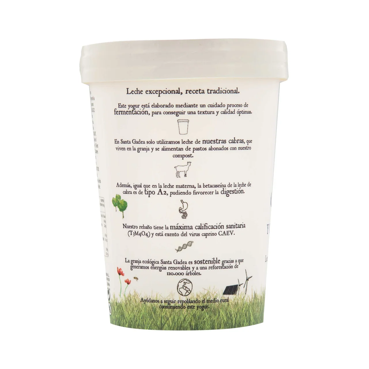 SANTA GADEA Yogur natural de cabra, ecológico 420 g.