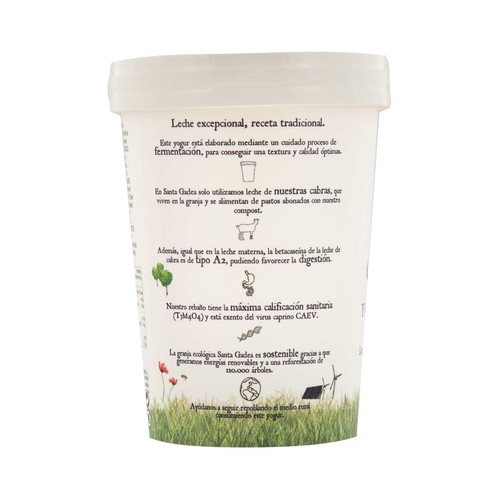 SANTA GADEA Yogur natural de cabra, ecológico 420 g.