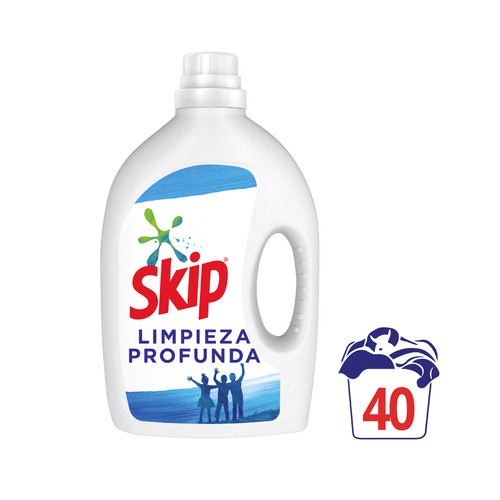 SKIP Detergente líquido para unos resultados impecables incluso en agua fria 40 lav. 1.8 l.