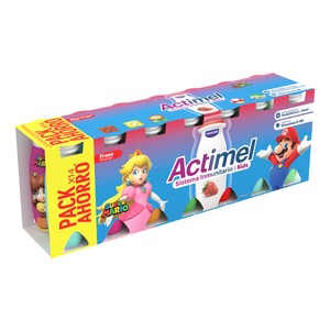 Imagen de ACTIMEL Kids de Danone Leche fermentada con Lcasei y sabor a fresa 14 x 100 g.