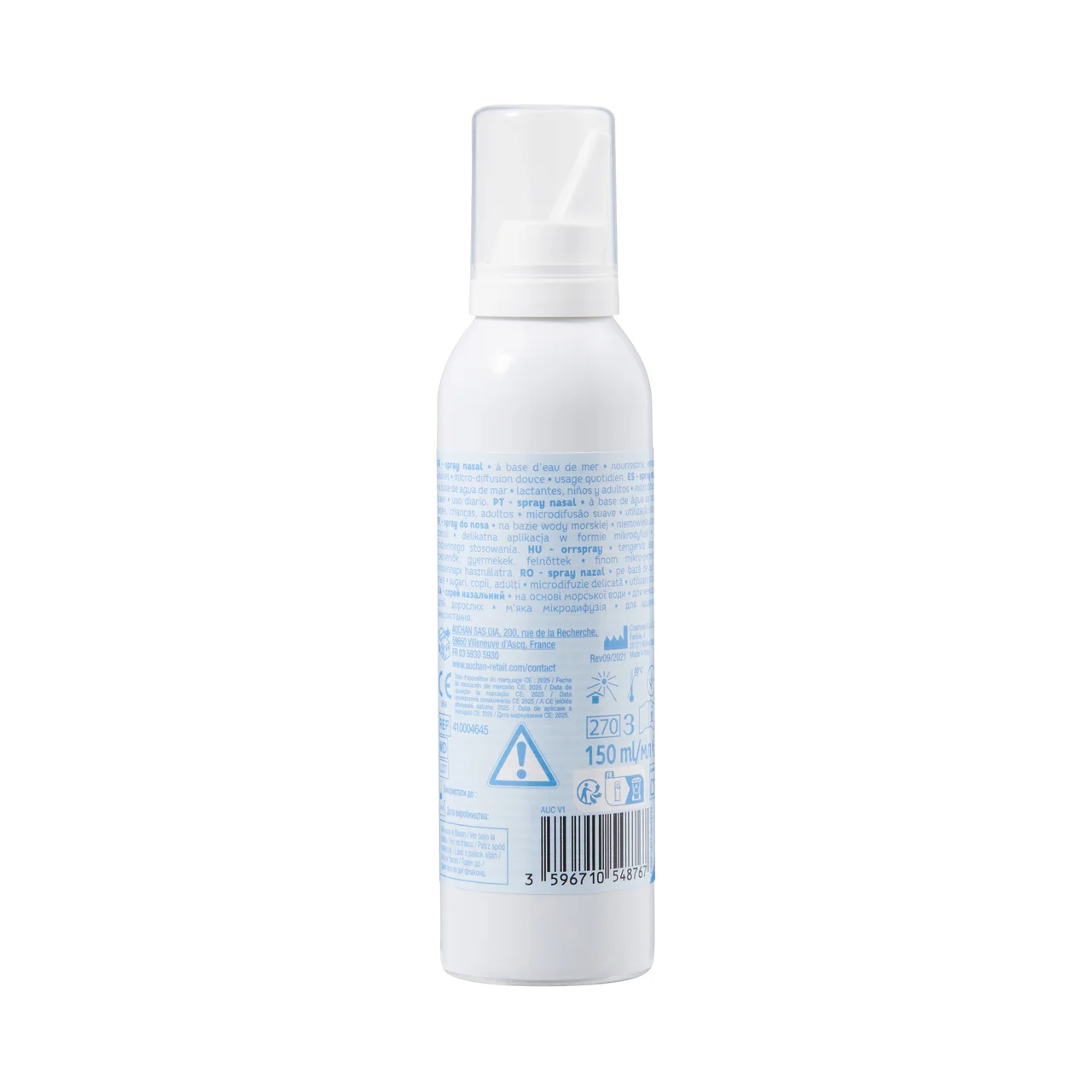 PRODUCTO ALCAMPO Baby Spray nasal a base de agua de mar, de uso diario 150 ml.