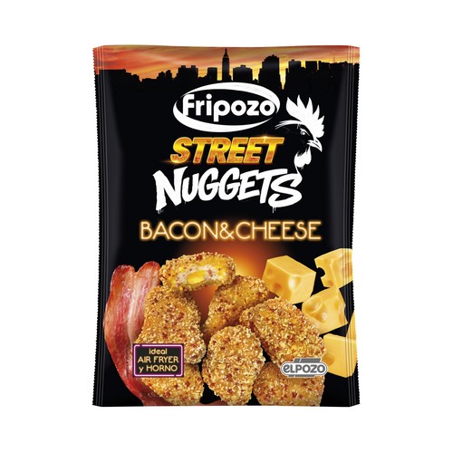 FRIPOZO Nuggets de pollo con queso fundido y bacon en el interior 250 g.