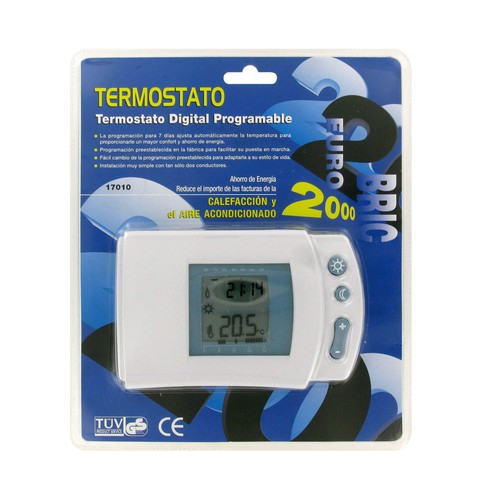 Cronotermostato digital programable para calefacción y aire acondicionado EUROBRIC 2000.