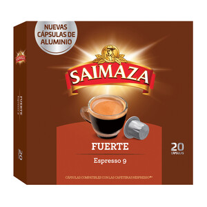 SAIMAZA Café fuerte Nº 9 en cápsulas SAIMAZA 20 uds.
