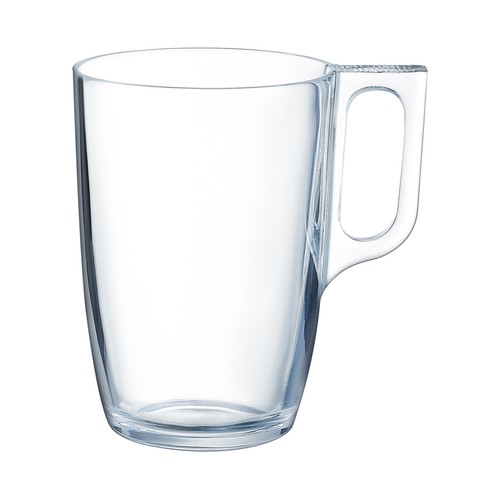 Taza alta con asa fabricada en vidrio transparente, 0,4 LUMINARC.