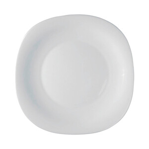 Imagen de Plato llano cuadrada de vidrio opal color blanco, 27cm., Para BORMIOLI.