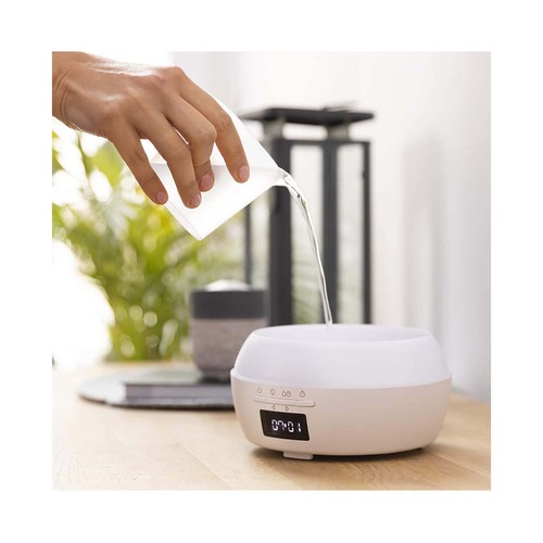 Difusor de aromas CECOTEC PureAroma 550 Connected White Woody, temporizador, pantalla Led, capacidad 500ml.