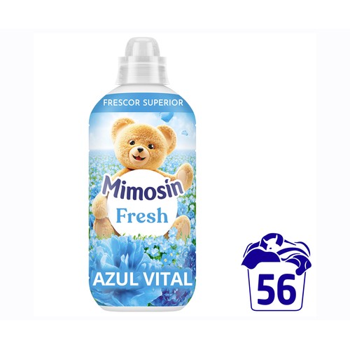 MIMOSÍN Azul vital Suavizante concentrado con potenciadores de la fragancia, 56 lavados.