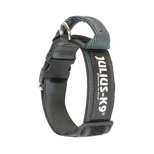 JULIUS K9 Collar regulable para perros con asa de color negro JULIUS K9 40 mm (38-53 cm) 1 ud.
