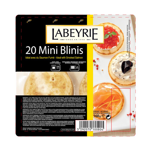 LABEYRIE Mini blini LABEYRIE 20 unidades 168 gramos