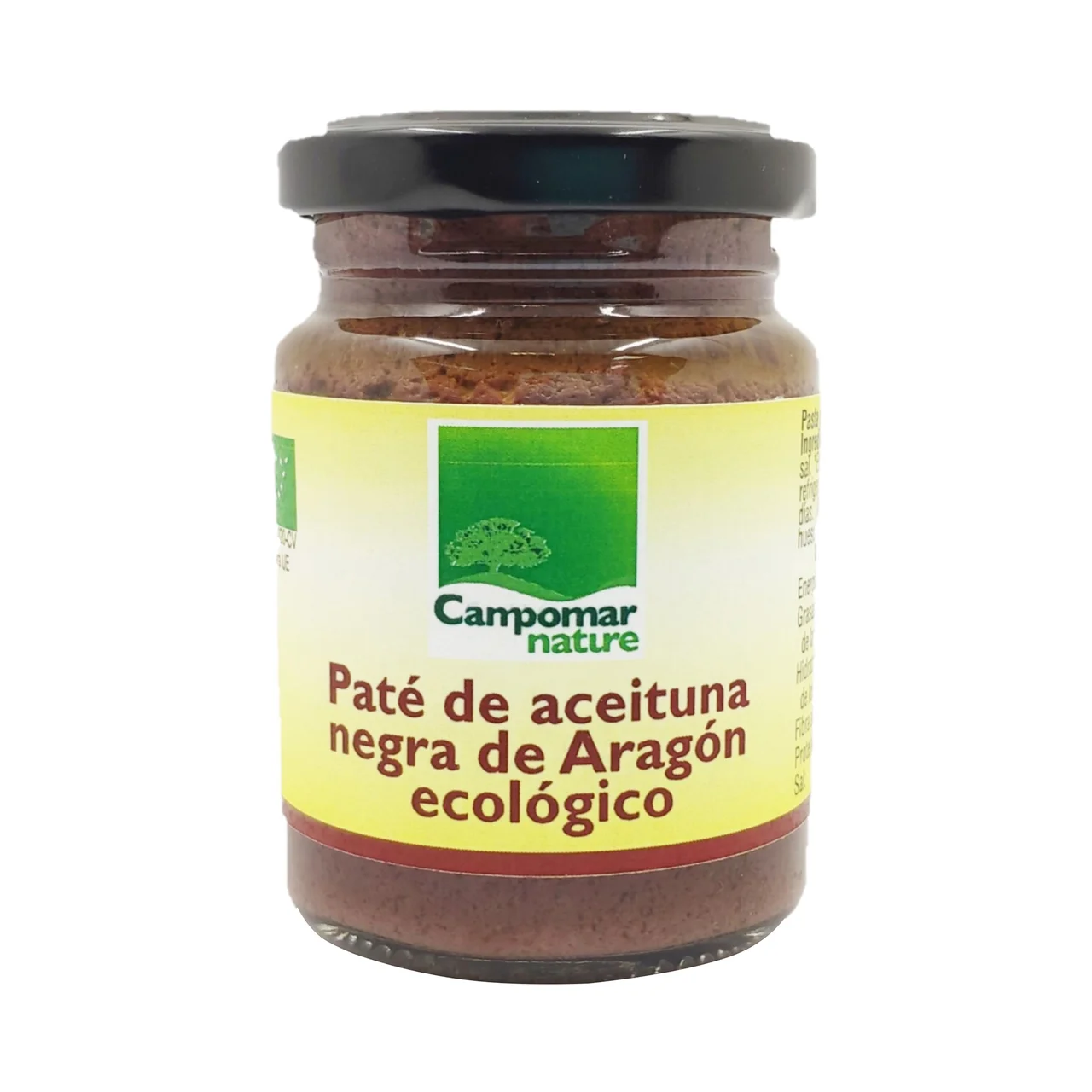 CAMPOMAR NATURE Paté de aceituna negra de Aragón ecológica 100 g.