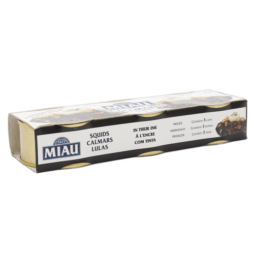 MIAU Calamares en su tinta (Trozos) 3 x 51 g.