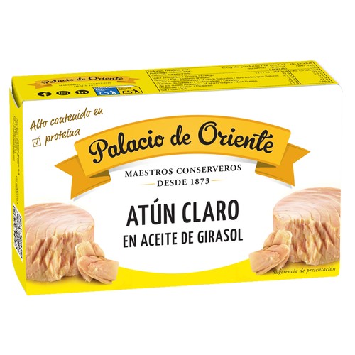 PALACIO DE ORIENTE Atún claro en aceite de girasol lata de 72 g.