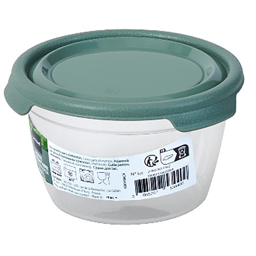 Recipiente de plástico redondo con tapa, 0.2 L, ALCAMPO.