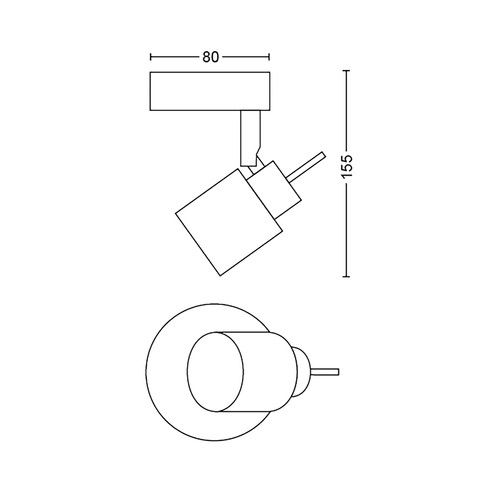 Foco superficie orientable gu10 35w . PHILIPS