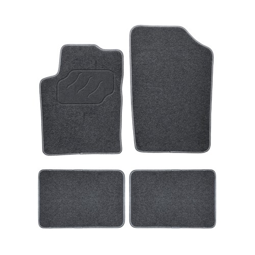 Juego de 4 alfombrillas universales de moqueta en color negro para Ford, PRODUCTO ALCAMPO.