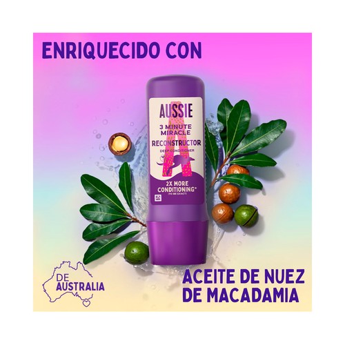 AUSSIE 3 minute miracle Acondicionador reconstructor e hidratante 250 ml.