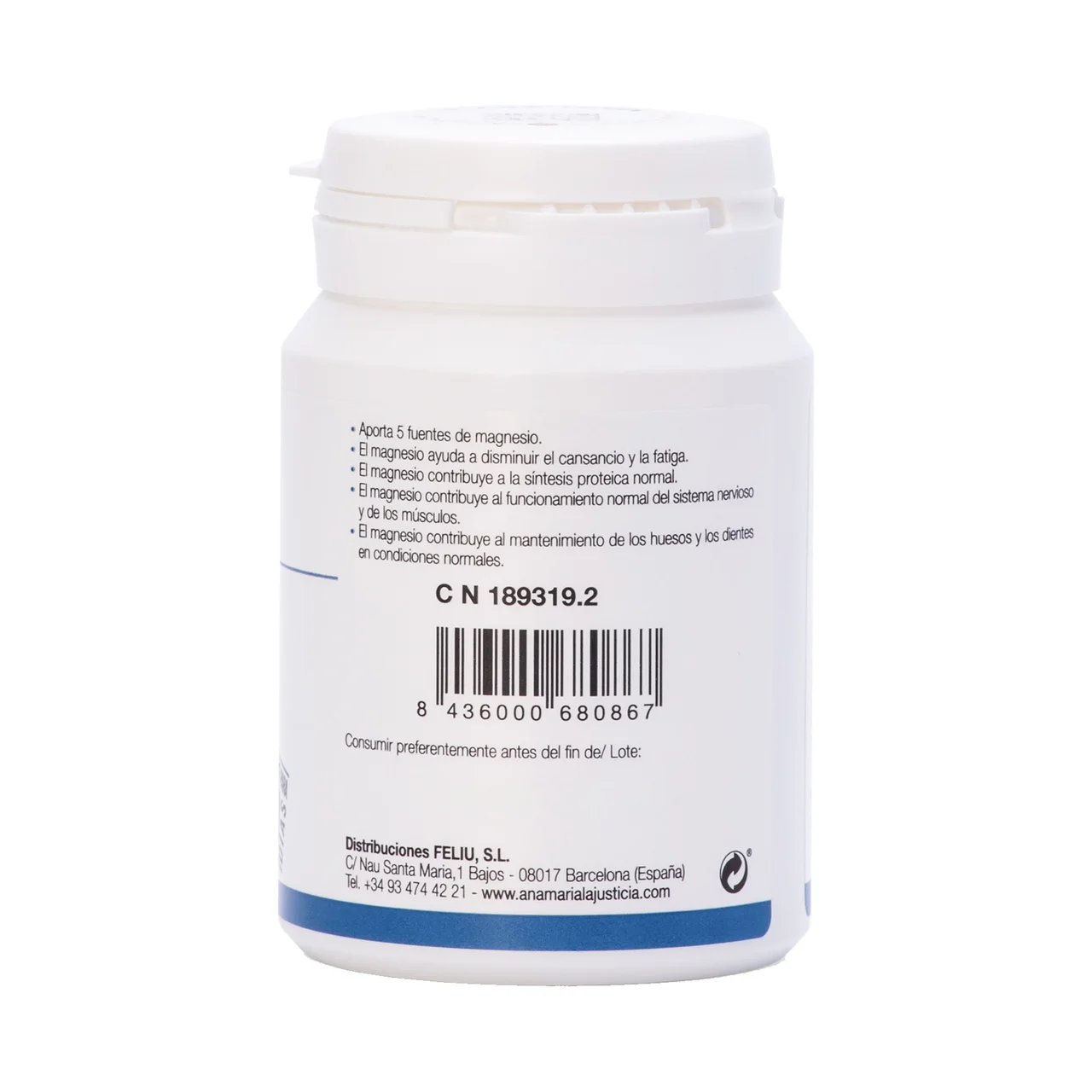 Total 5 Complemento alimenticio a base de magnesio 100 uds.