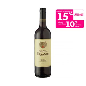 BARON DE URZANDE Vino tinto con D.O. Ca. Rioja botella 75 cl
