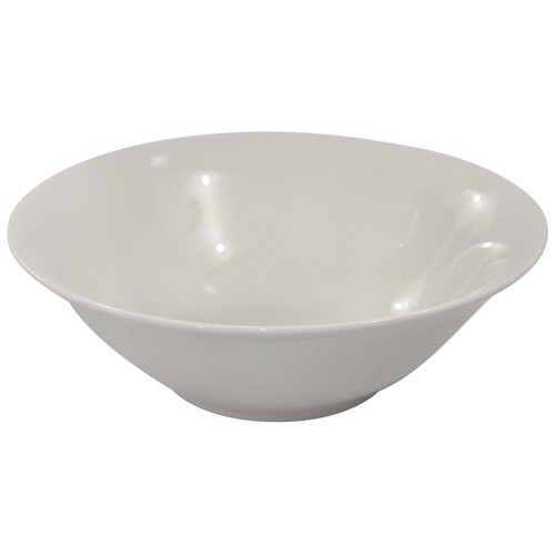 Ensaladera de porcelana blanca de 23cm. de diámetro, ACTUEL.