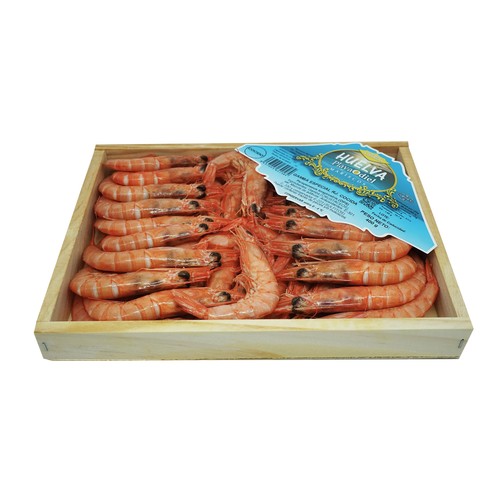Gamba especial cocida caja de 400 g.