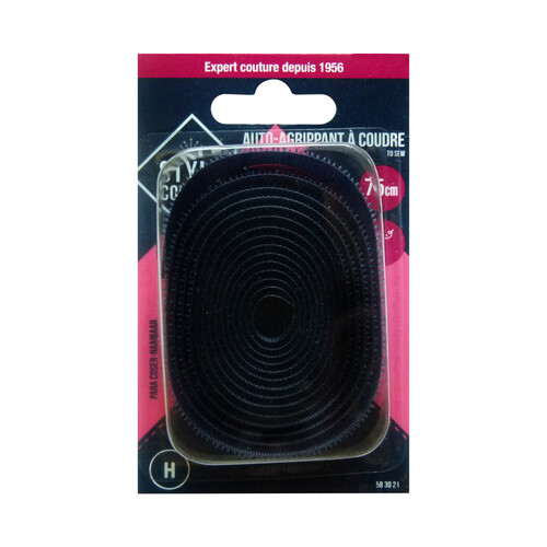 Velcro autoadhesivo para coser, 75cm, color negro, STYLE.
