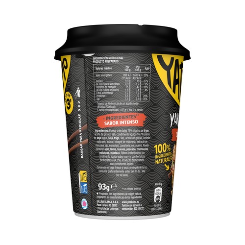 YATEKOMO Fideos Orientales instantáneos ( Noodles) al curry 93g.