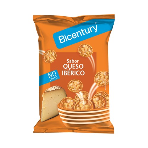 Tortitas mini, sabor queso Ibérico BICENTURY 70 g.