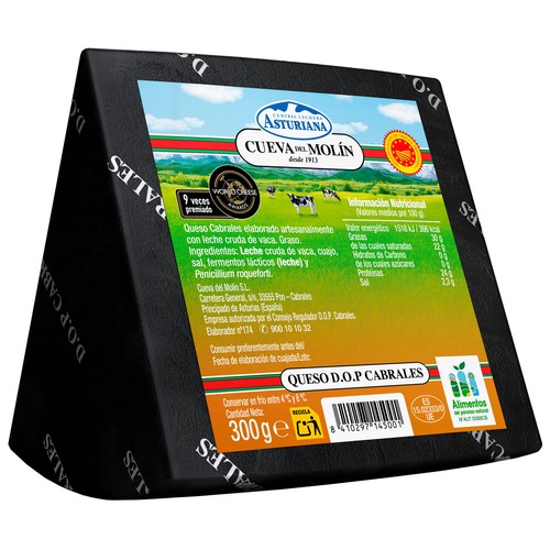 CENTRAL LECHERA ASTURIANA Queso cabrales con Denominación de Origen Protegida (DOP) 300 g.