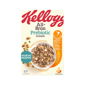 KELLOGG'S Granola de mezclas de cereales con almendras y semillas de calabaza KELLOGG´S PREBIOTIC 380 g.
