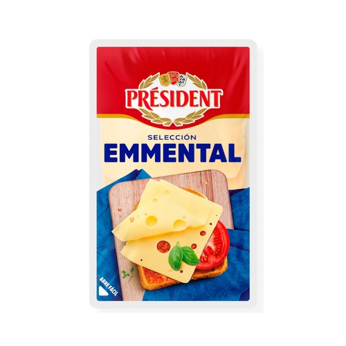 PRESIDENT Queso en lonchas emmental  80g
