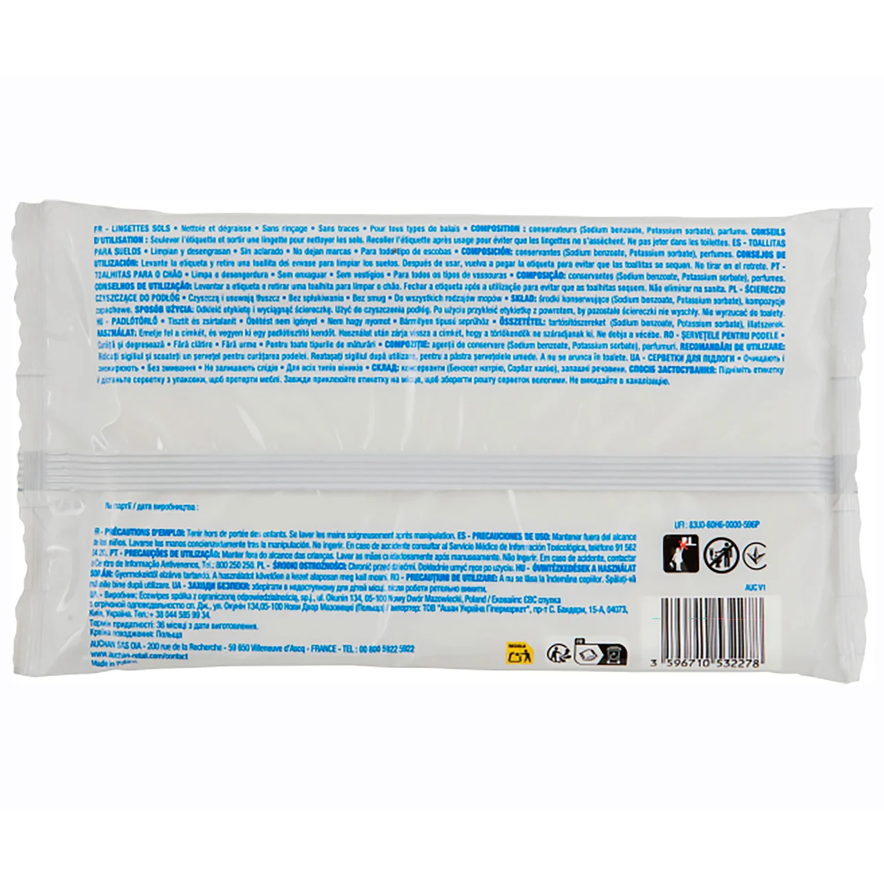 PRODUCTO ALCAMPO Toallitas limpiadoras suelo 15 uds.