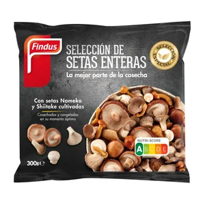 FINDUS Selección ultracongelada de setas enteras FINDUS 300 g.