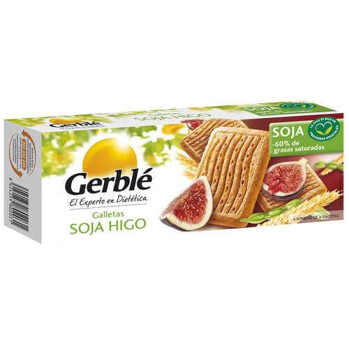 GERBLÉ Galletas de soja-higo GERBLE 270 g.