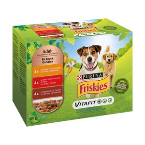 FRISKIES Alimento húmedo , gelatina para perros FRISKIES PURIN 12 uds. x 100 g